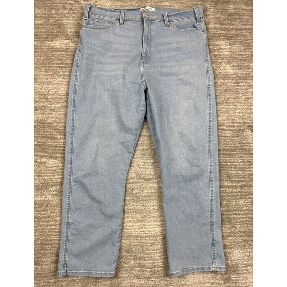 Signature Levis Jeans‎ Womens 18 Heritage High Rise Straight Light Wash Stretch - Picture 1 of 13